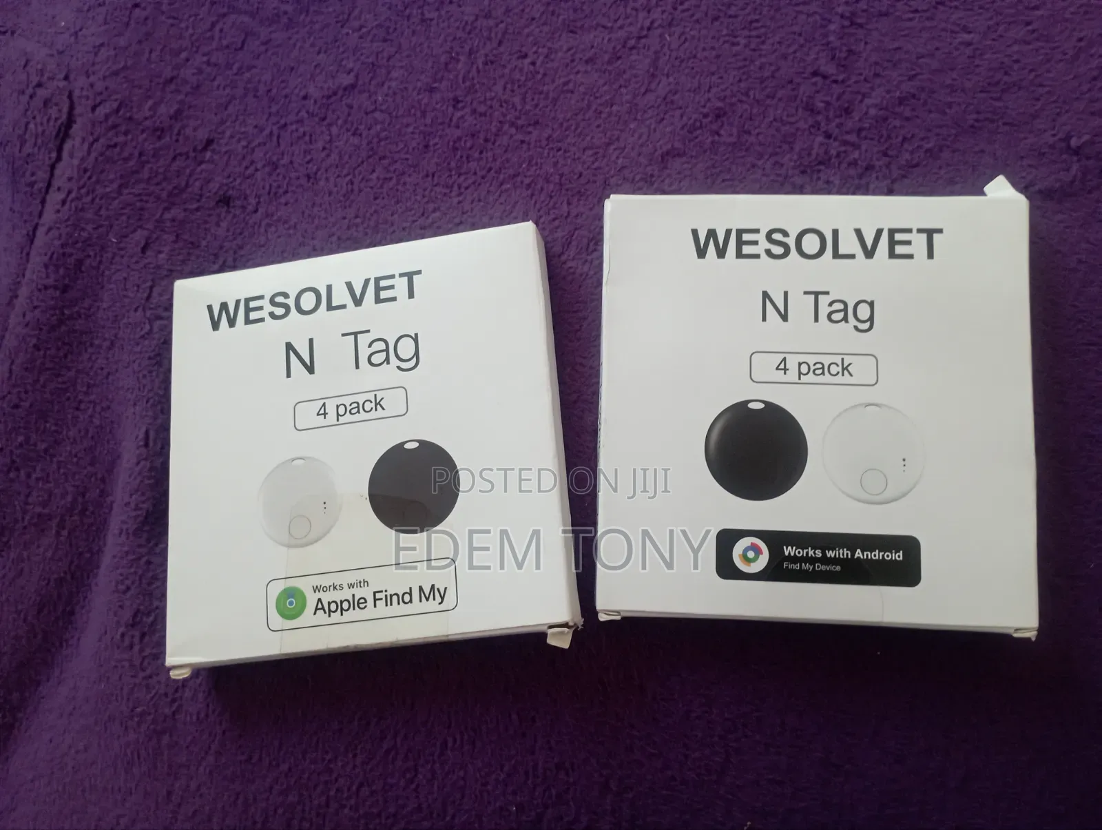 Wesolvet N Tag Tracker 4-Pack, Designed for iOS Android