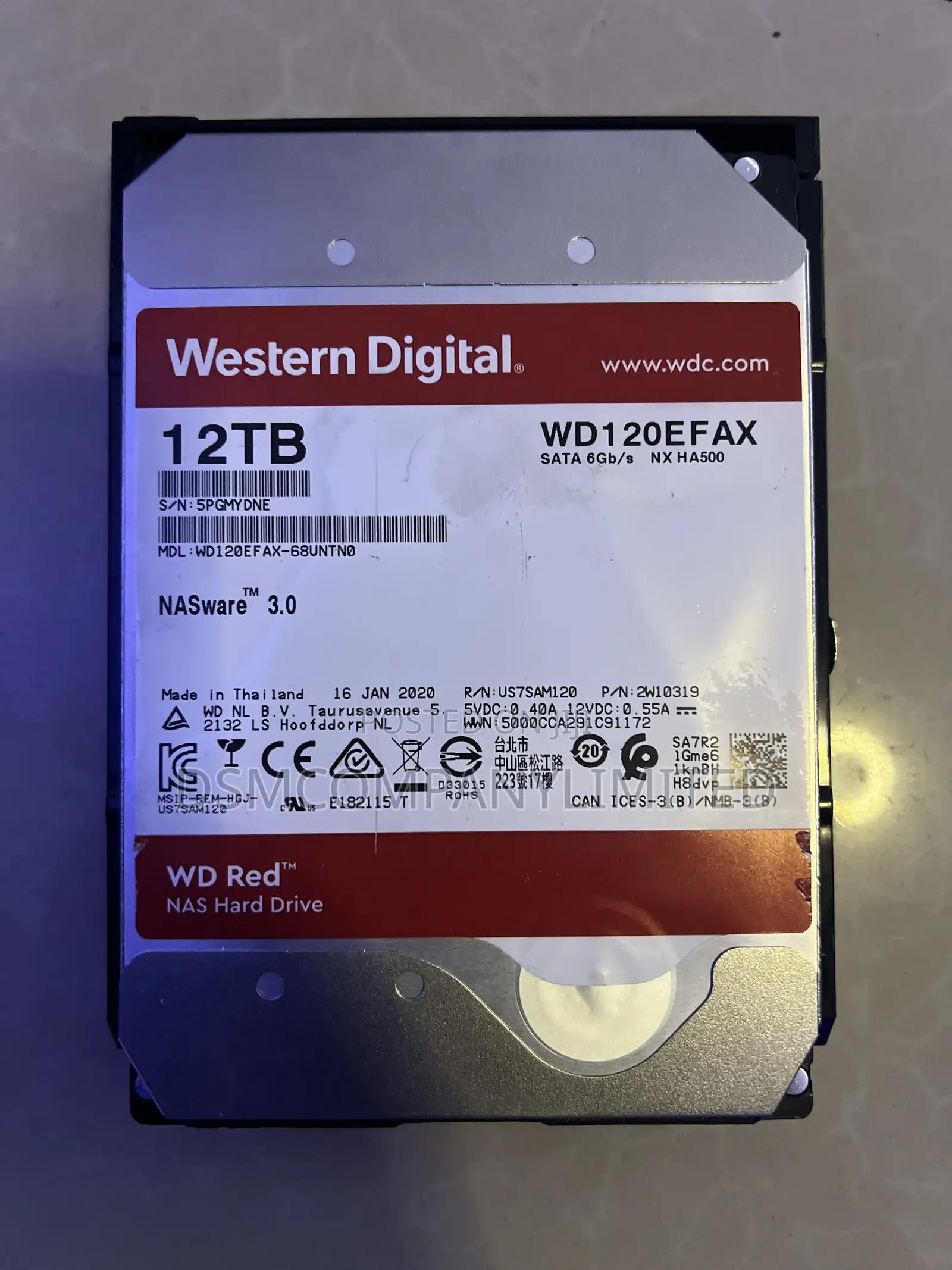 12TB Western Digital HDD NAS Drive