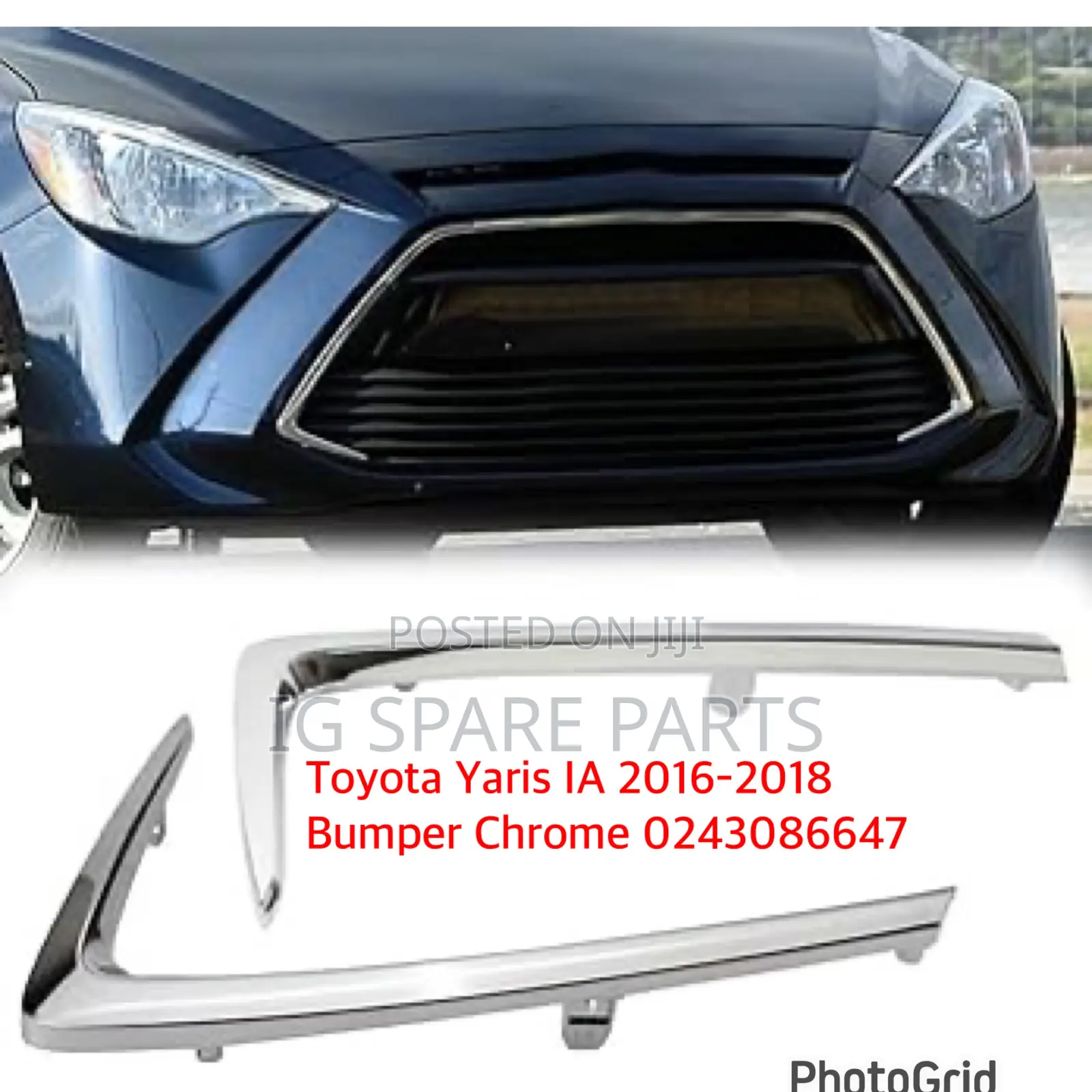 Toyota Yaris Ia 2016-2018 Bumper Chrome