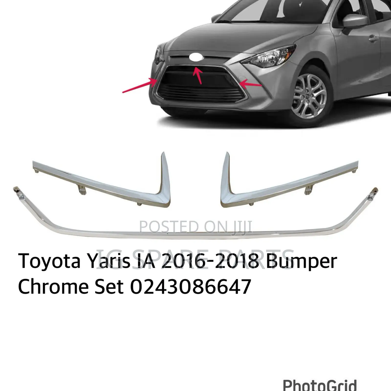Toyota Yaris Ia 2016-2018 Bumper Chrome