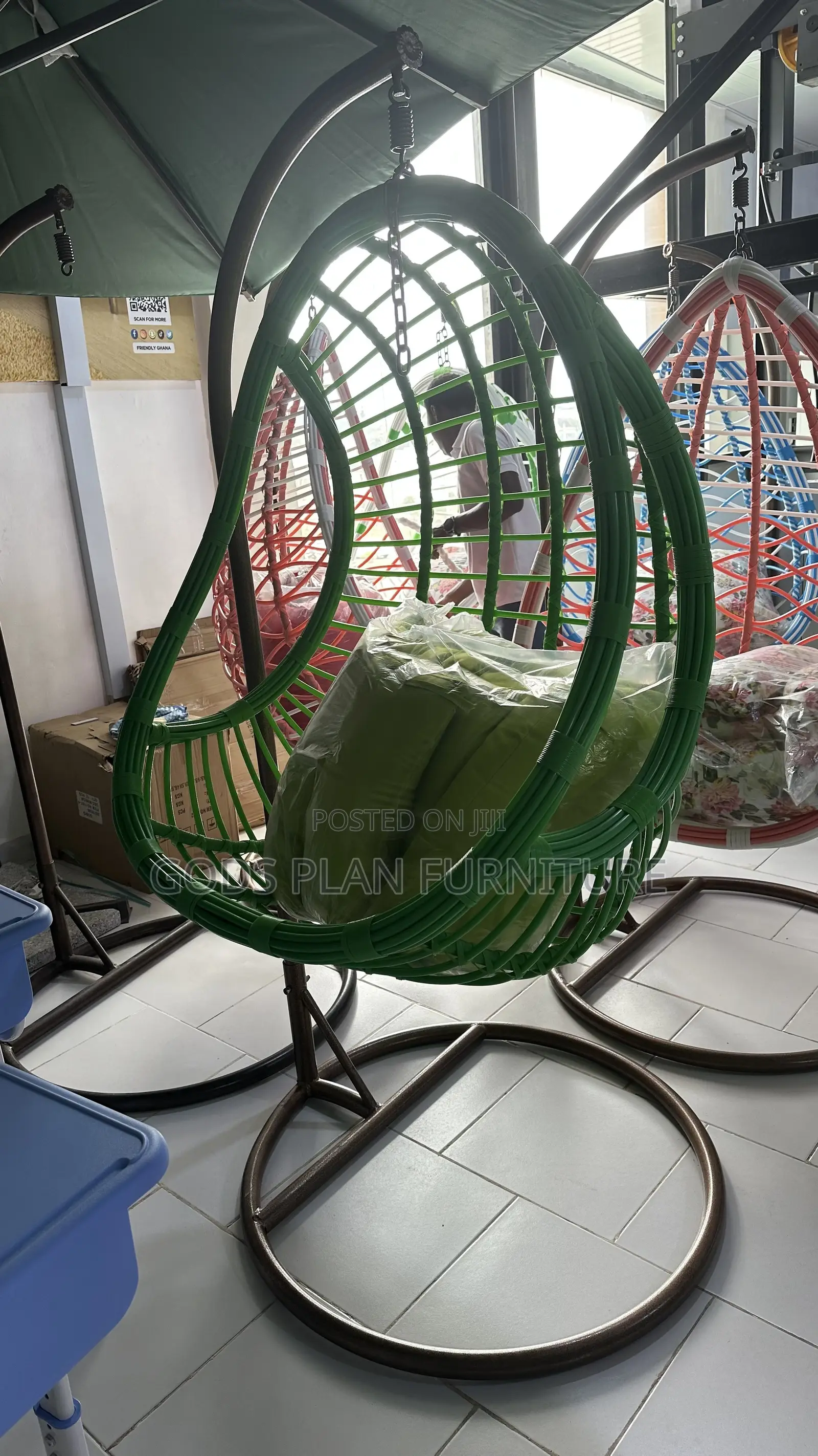 Green Garden Swing Chair (FM)