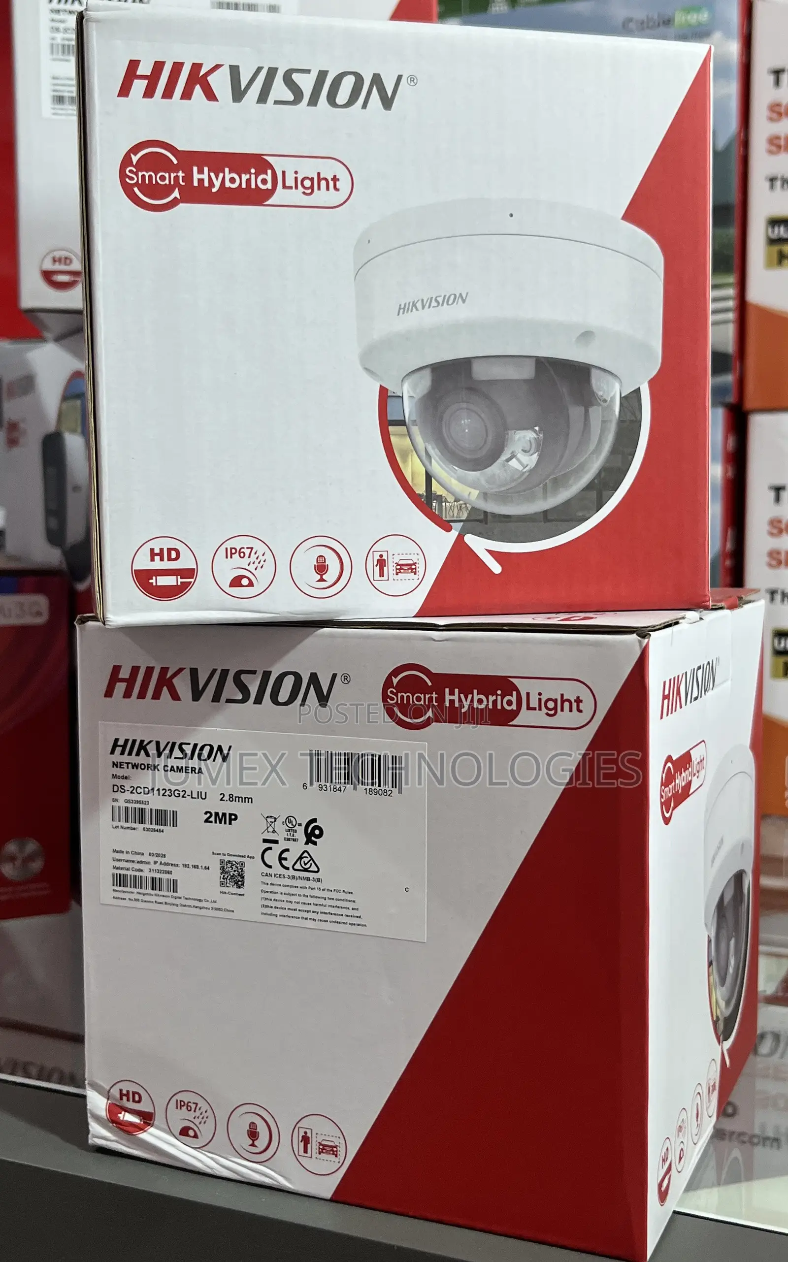 Hikvision 2mp Ip Camera With Audio Smart Hybrid Ds-2cd11123g2-Liu