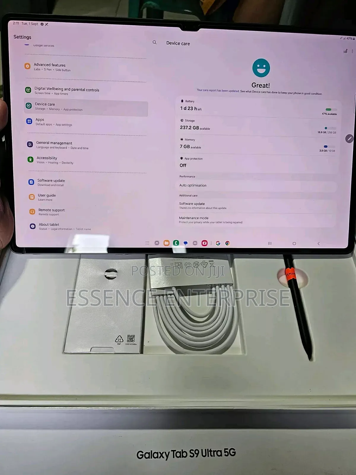 New Samsung Galaxy Tab S9 Ultra 256 GB Black