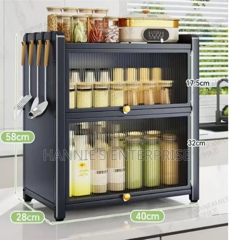 Double-Layer Countertop Kitchen Organizer