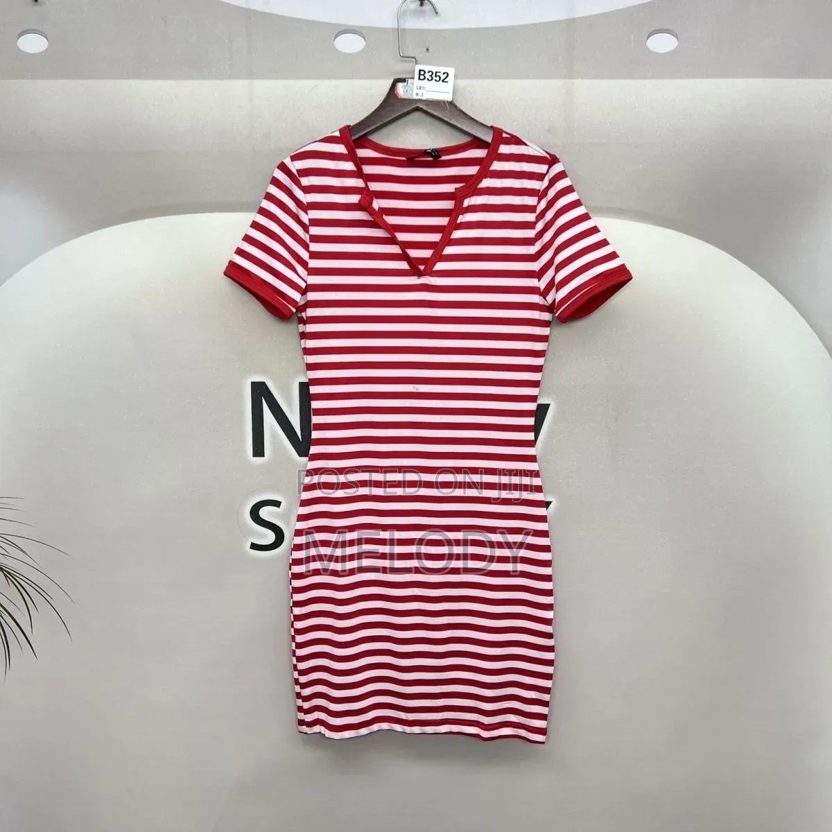 Nwatee Fashion Striped Polo Mini Dress