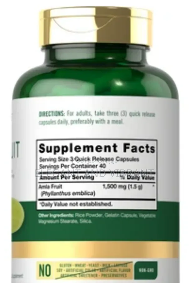 Amla Fruit 1500mg Per Serving | 120 Capsules
