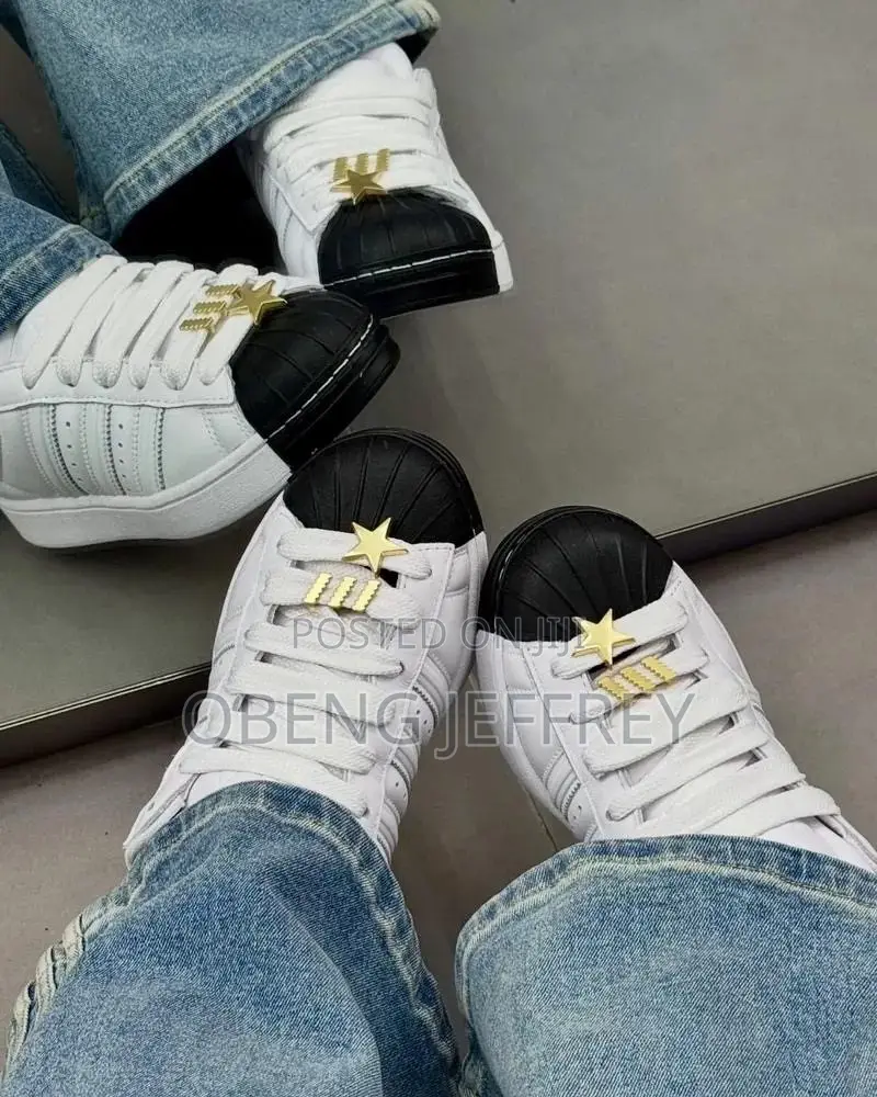 Original Adidas Superstar White, Gold Star