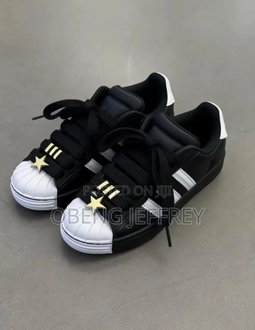 Original Adidas Superstar Core Black Gold Star