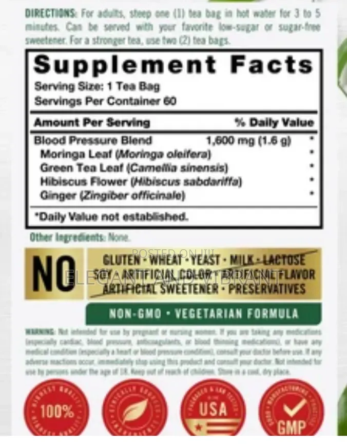 Blood Pressure Support | 60 Tea Bags