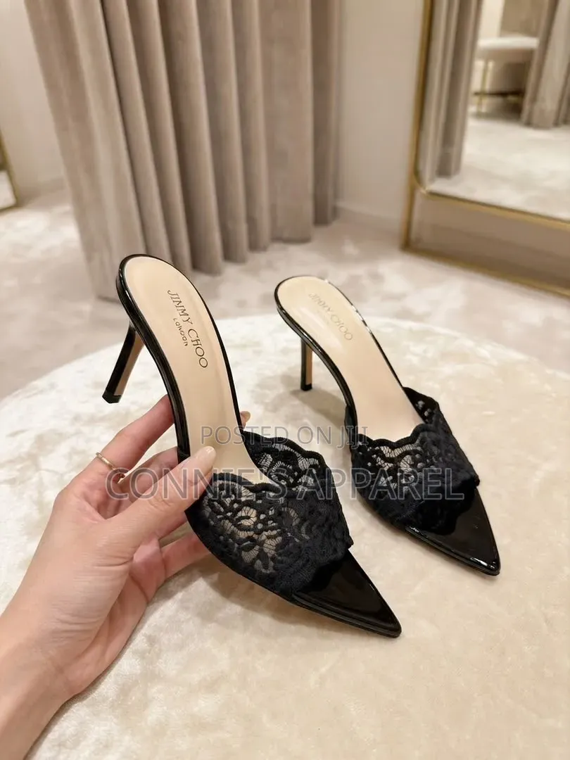 Ladies’ Black Lace Heels