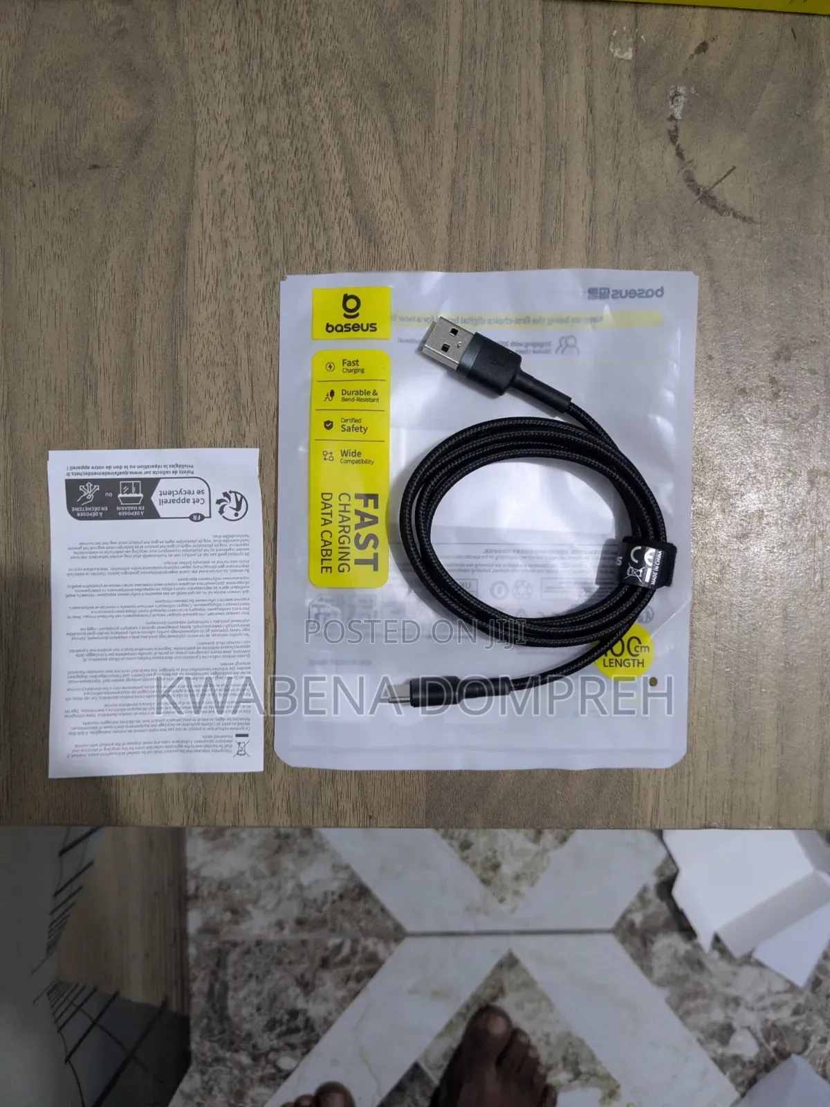Original Baseus USB to Type C Unbreakable Fast Charging Cable