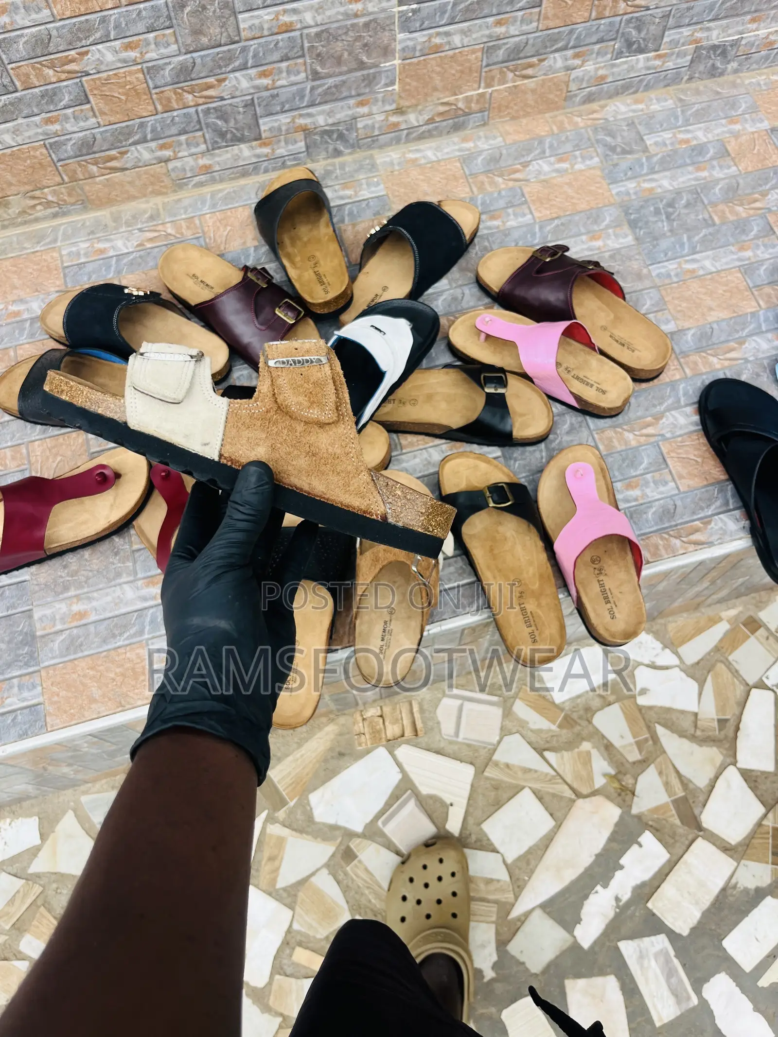 Brown and White Unisex Birken