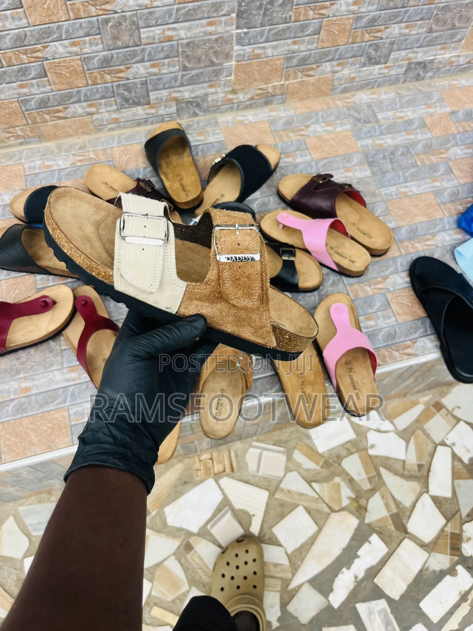 Brown and White Unisex Birken