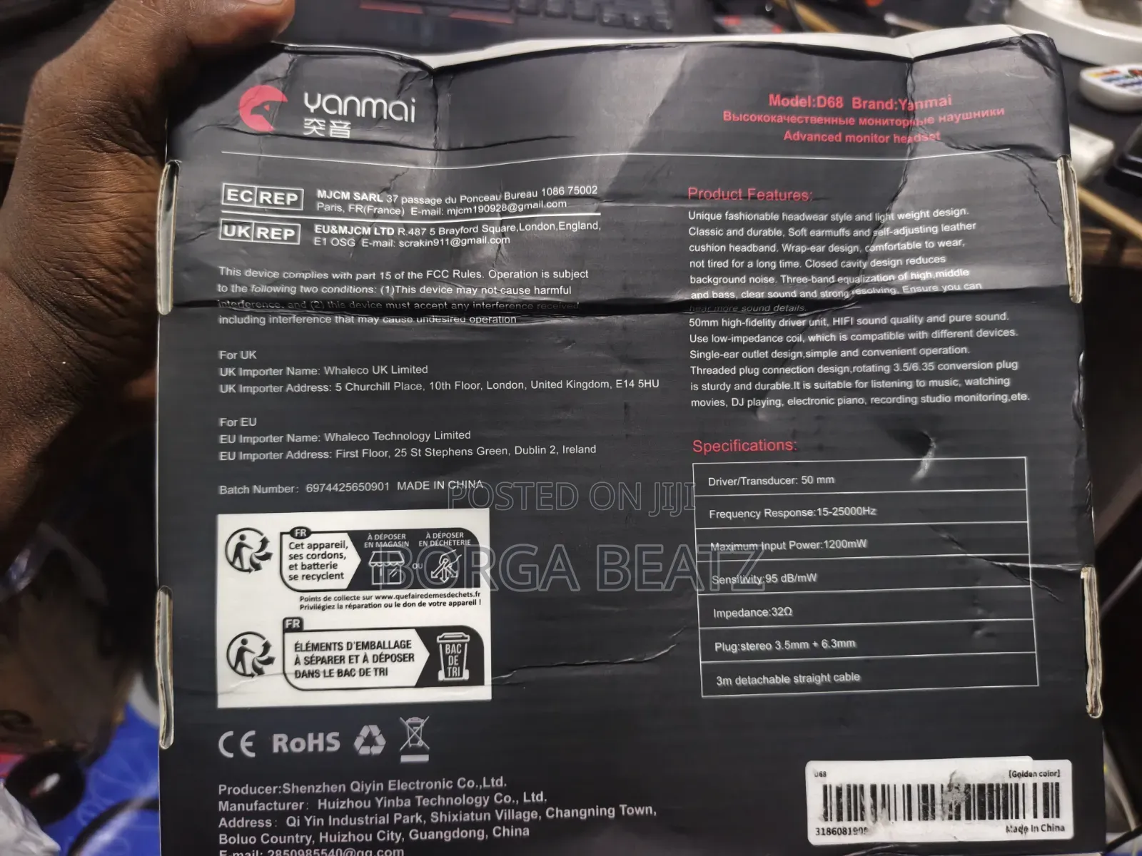 Yamani D68 Studio Headset