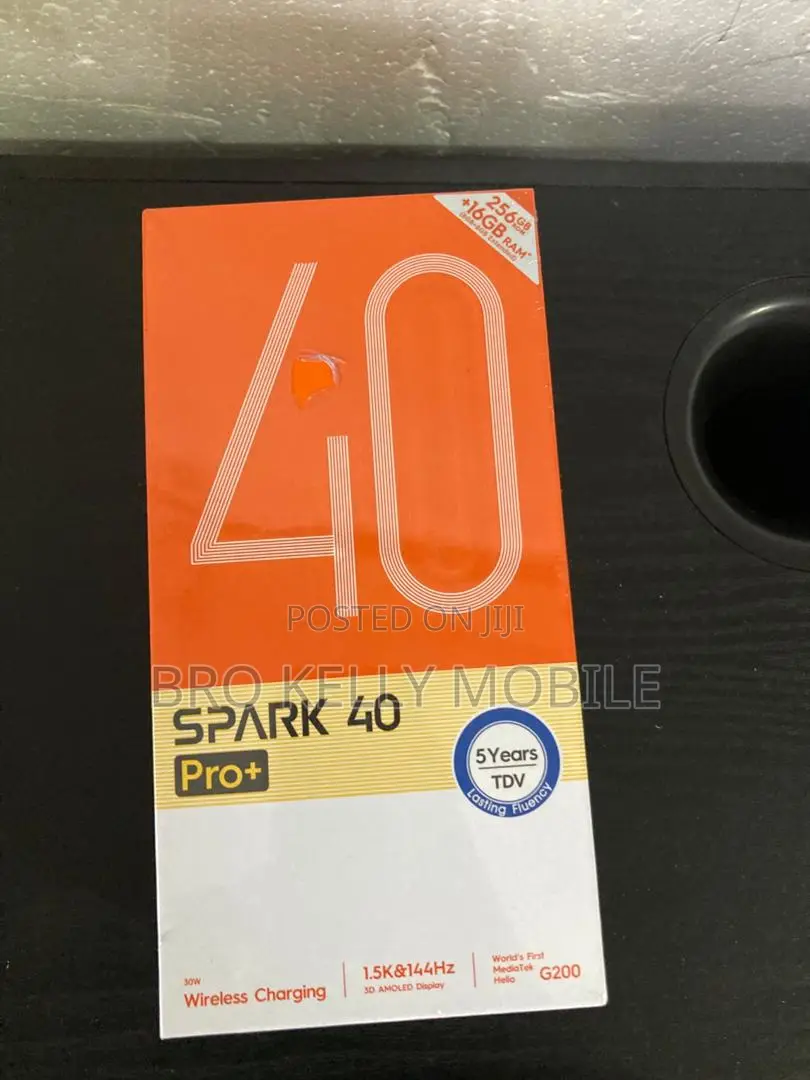 New Tecno Spark 40 Pro+ 256 GB Black