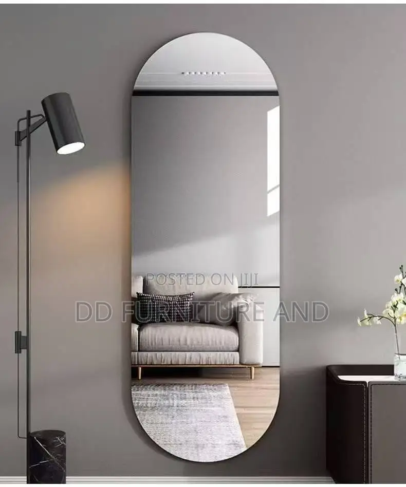 Elongated Oval Full-Length Wall Mirror