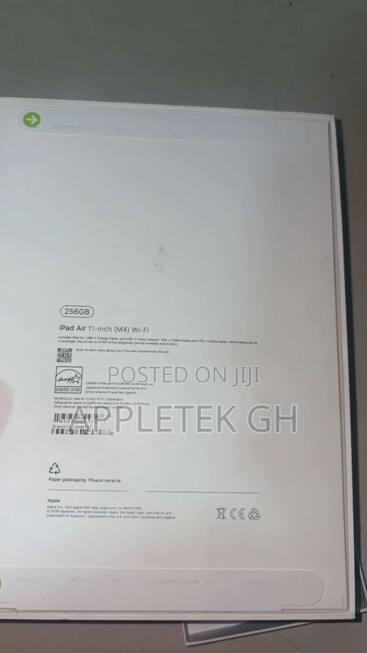 New Apple iPad Air 11 (2026) 256 GB Blue