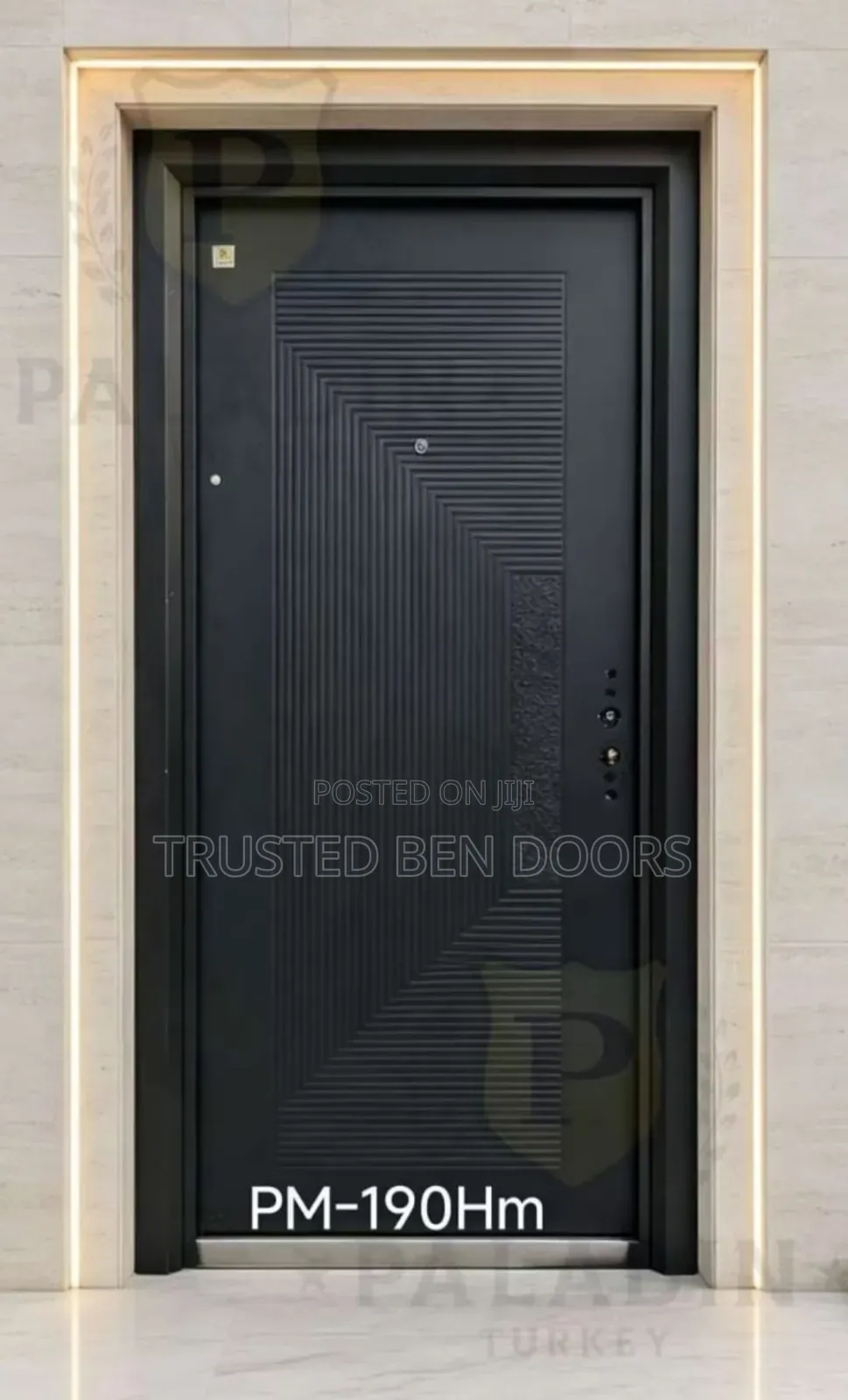 Paladin Turkey Security Single Black Door for Homes