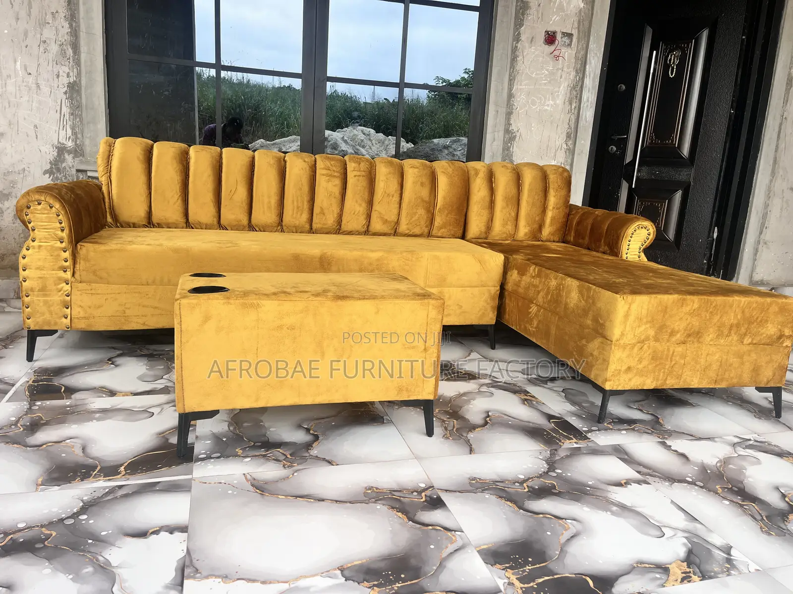 Afro Ascent Sectional Royal Sofa