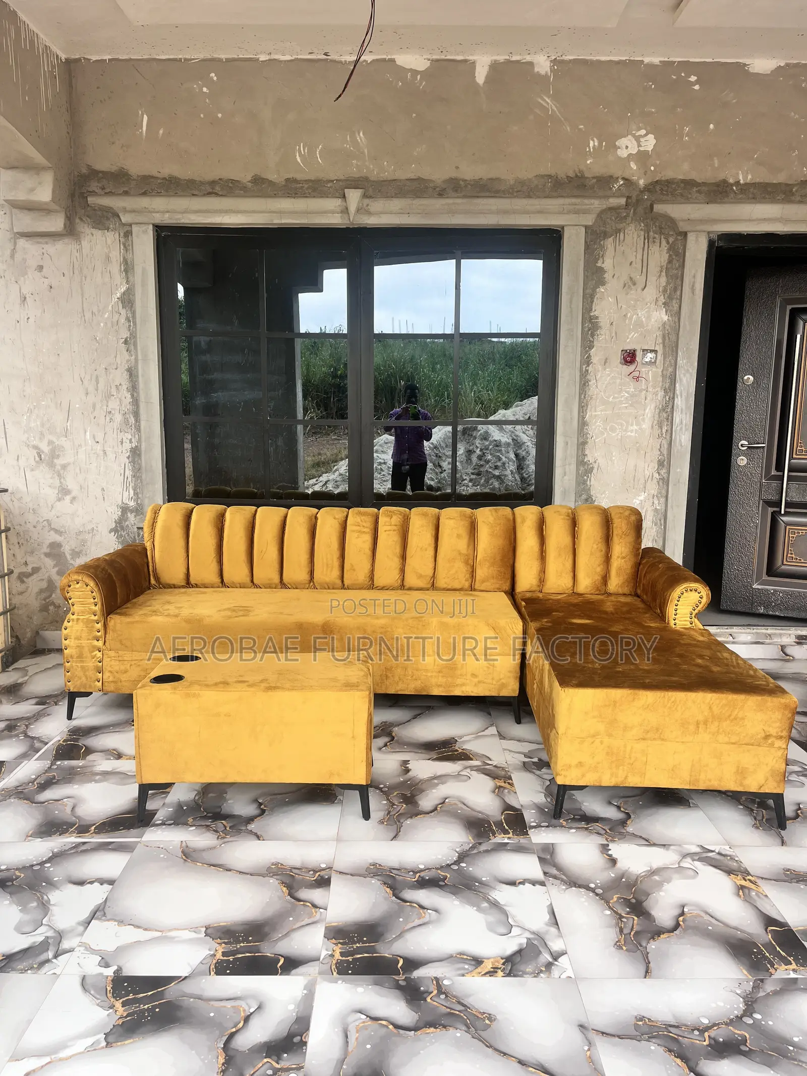 Afro Ascent Sectional Royal Sofa