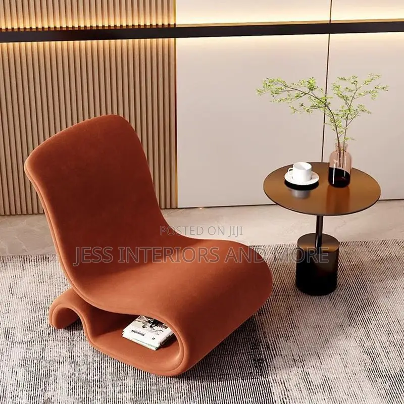 Curved Shaped Accent Chair Backrest
