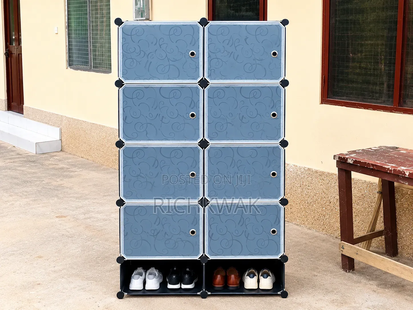8 Cubes Plastic Wardrobe With Shoe Storage