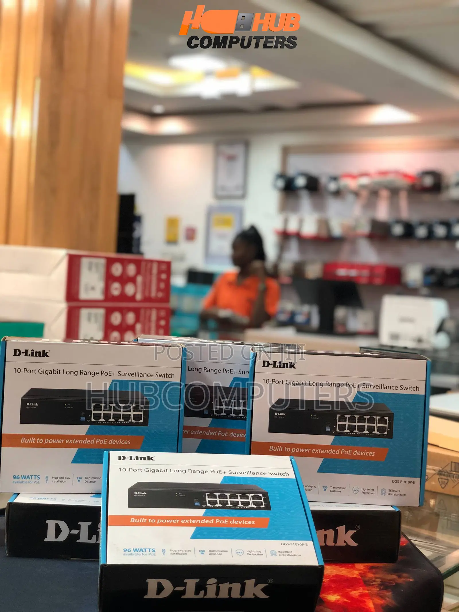D-Link (Dgs-F1010p-E)10-Port Gigabit Longrange Poe Surveillance Switch