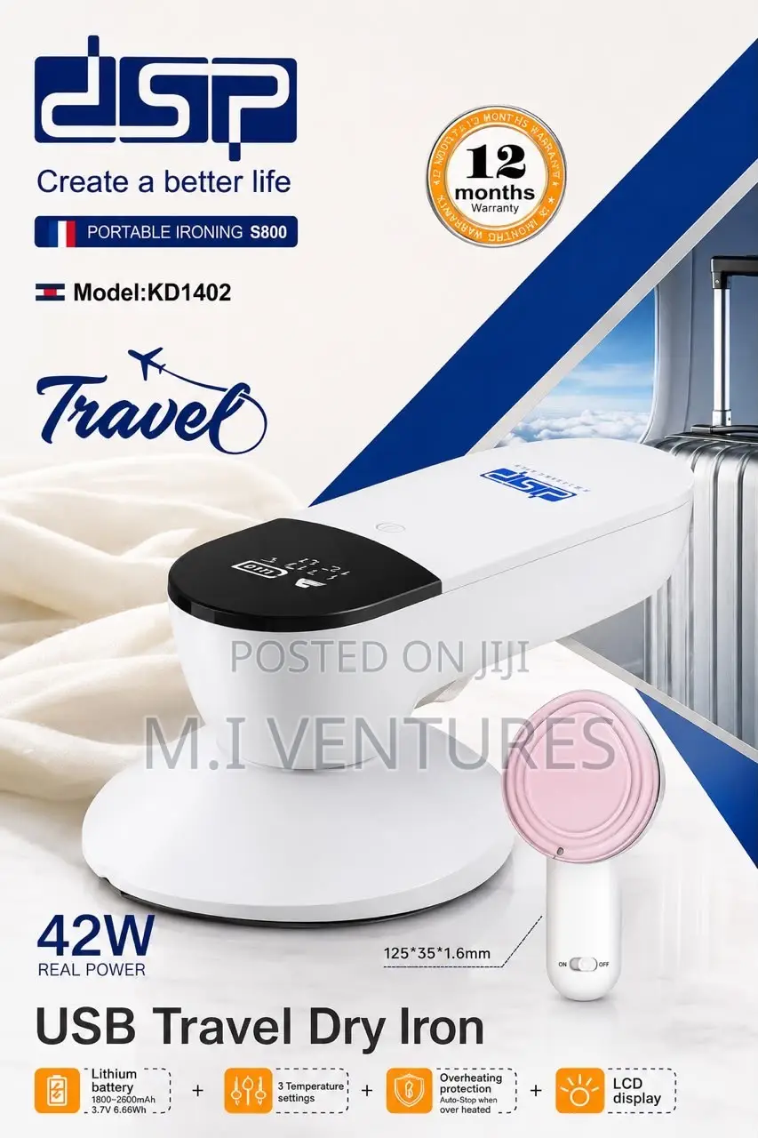 Mini Rechargeable Travel Iron