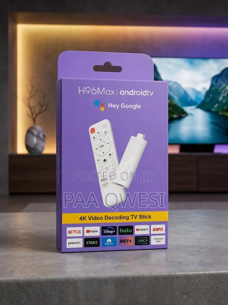 H96Max Android TV Stick With Remote