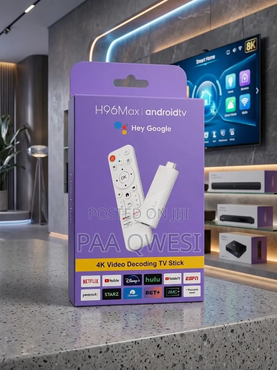 H96Max Android TV Stick With Remote
