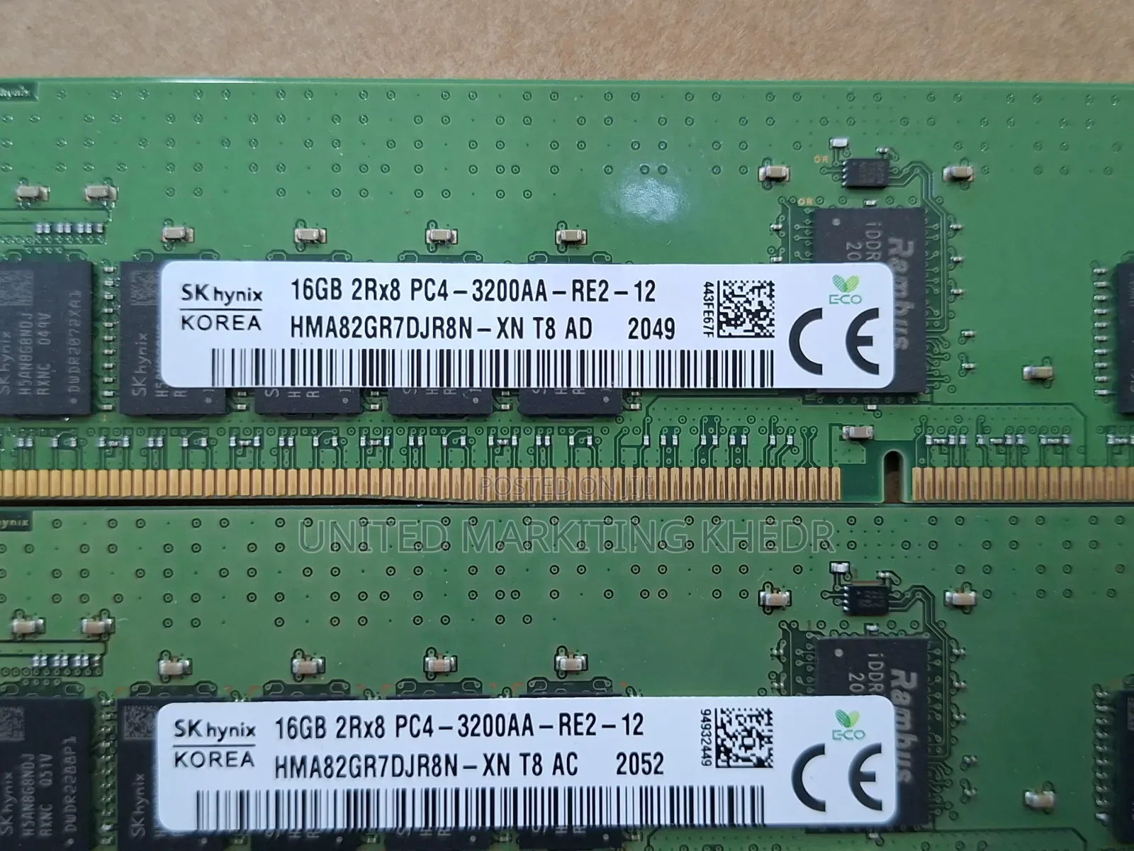 Hynix HMA82GR7DJR8N-XN 16GB DDR4-3200MHz PC RDIMMServer RAM Memory