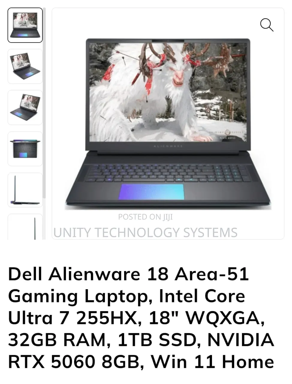 New Laptop Alienware Area-51m 32GB Intel Core Ultra 7 SSD 1T