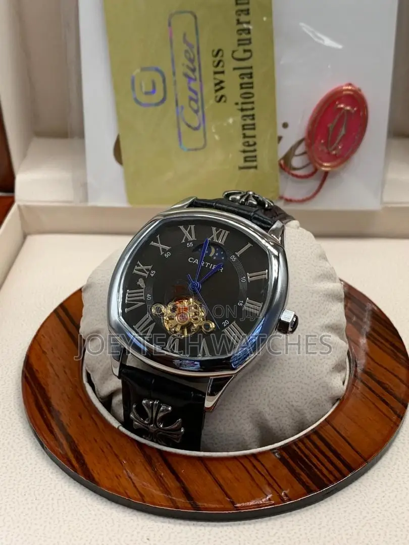 Cartier-Inspired Tonneau Automatic Tourbillon Watch