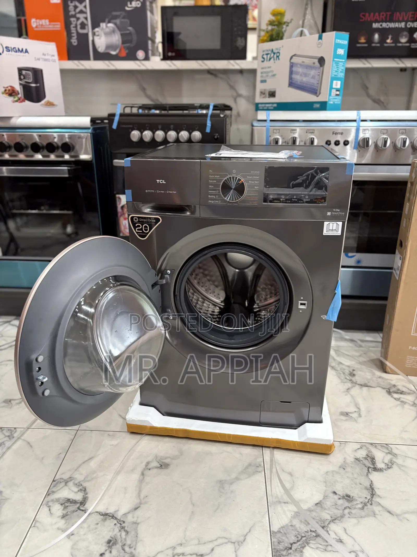 Get TCL 10kg Front Load Washing Machine(Gray)Dry