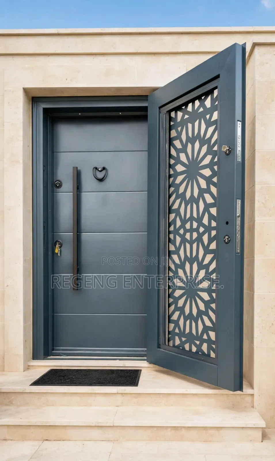 Modern New Security Door Single (12)Locks