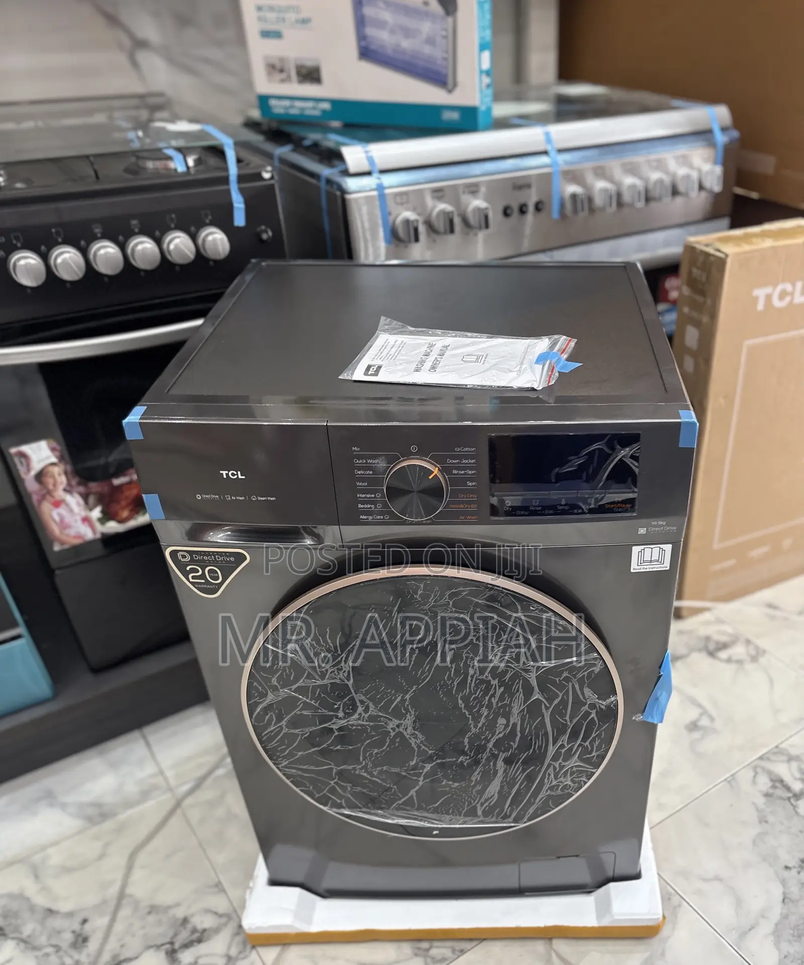 Unique Design TCL Front Load Full Auto 10kg Wash Dry(Gray)