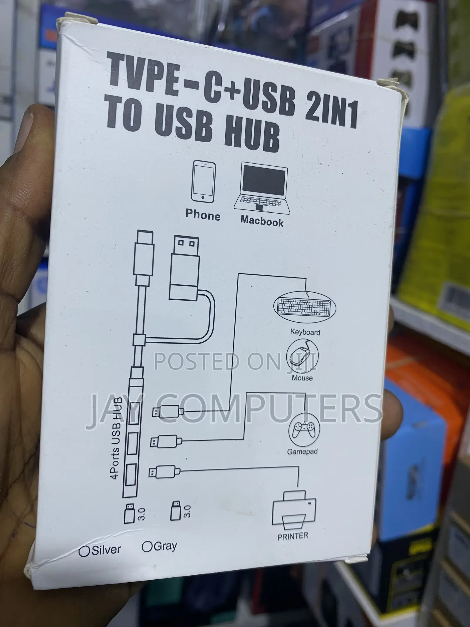 2in1 Type-C+USB to USB Hub