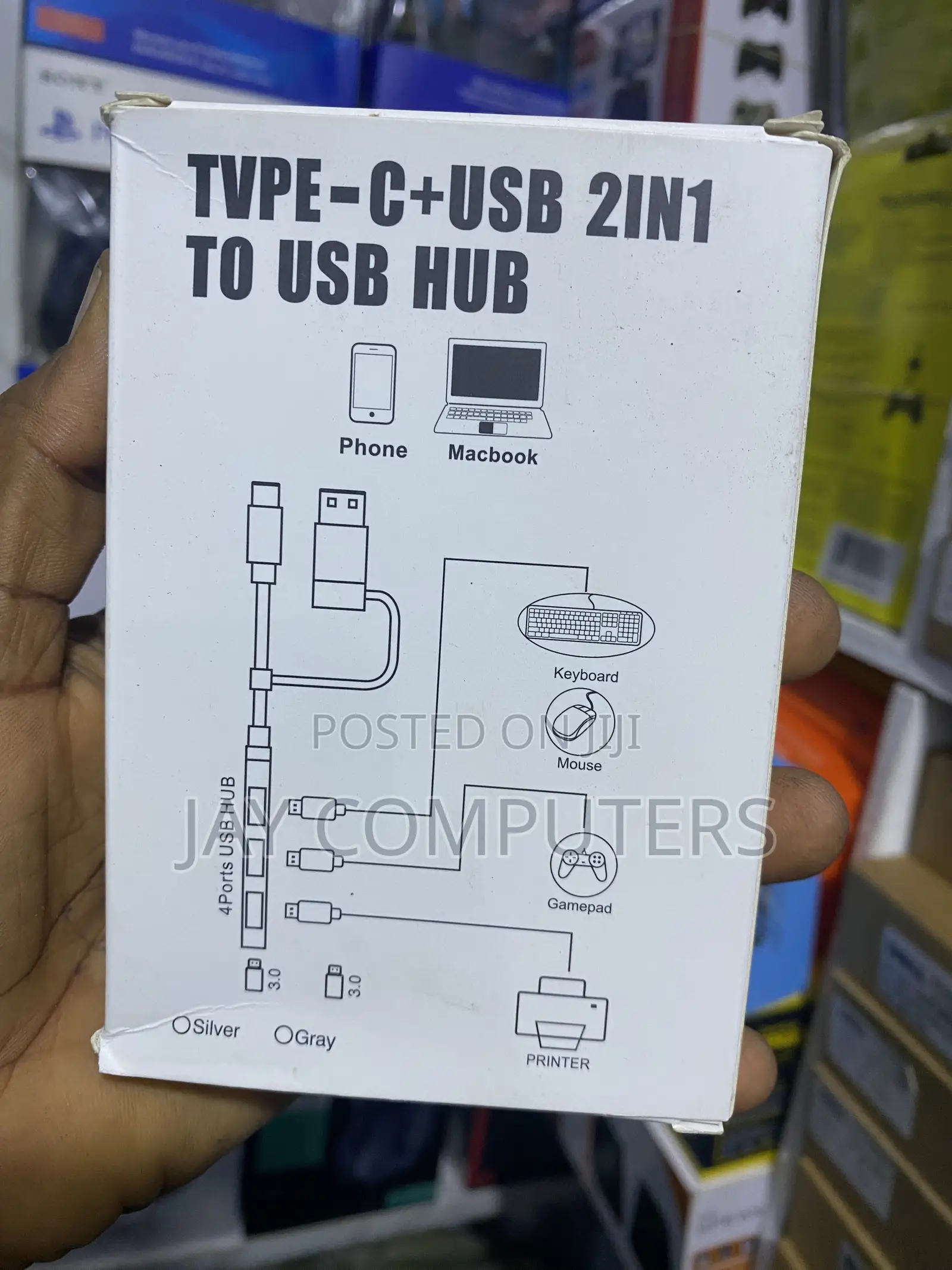 2in1 Type-C+USB to USB Hub