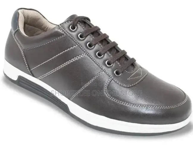 Pegasus Leather Wide Fit Trainers