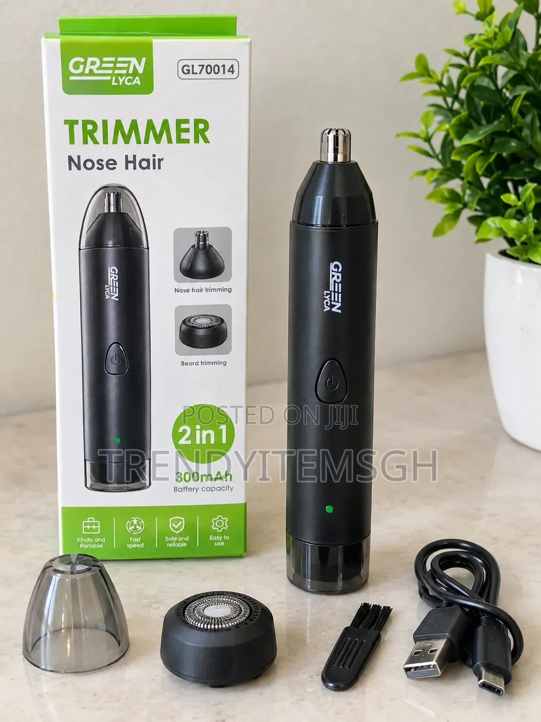 2-in-1 Rechargeable Nose Beard Hair Trimmer –