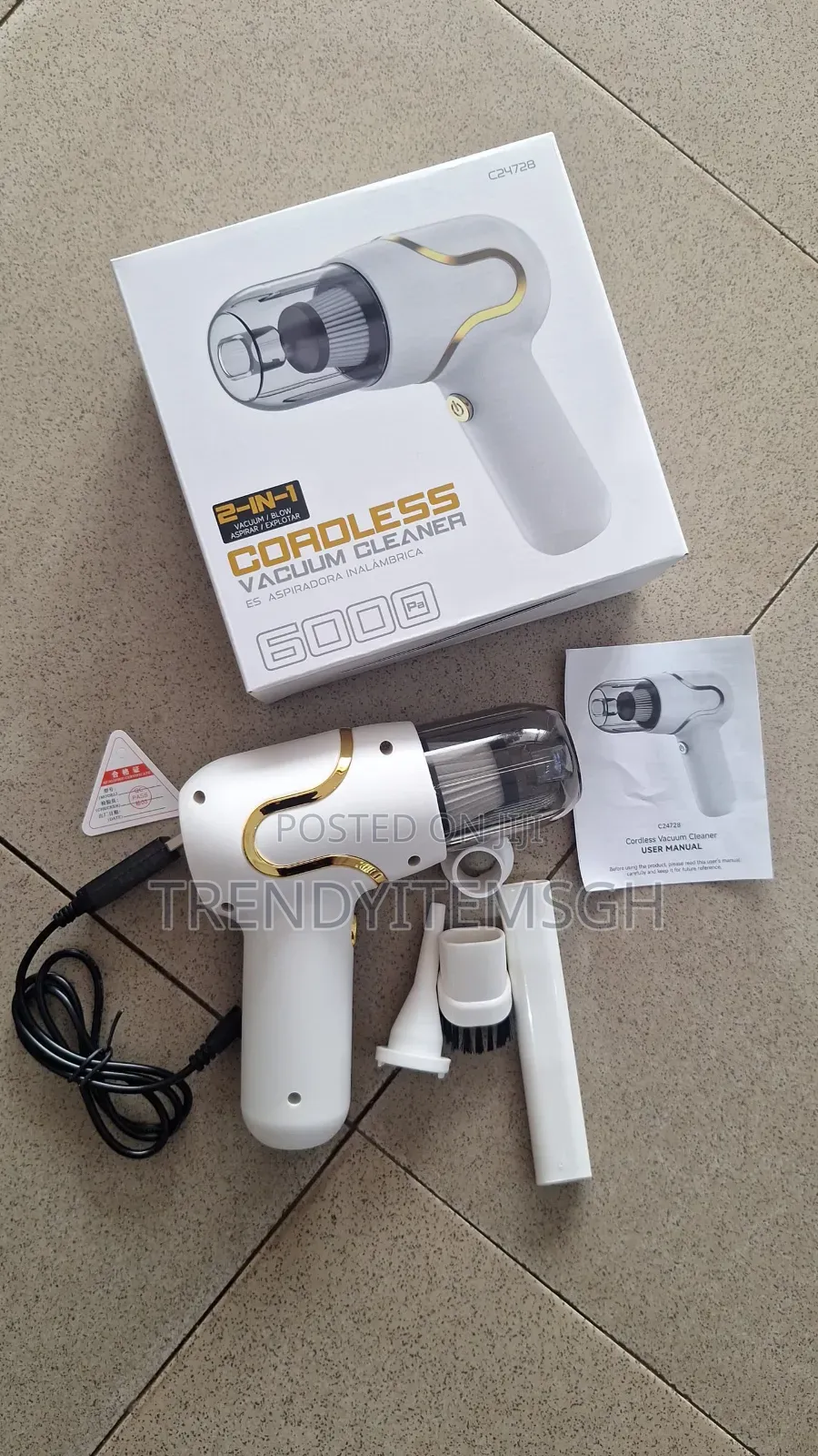 2-in-1 Cordless Vacuum Cleaner – Portable Handheld Vacuum Air Duster