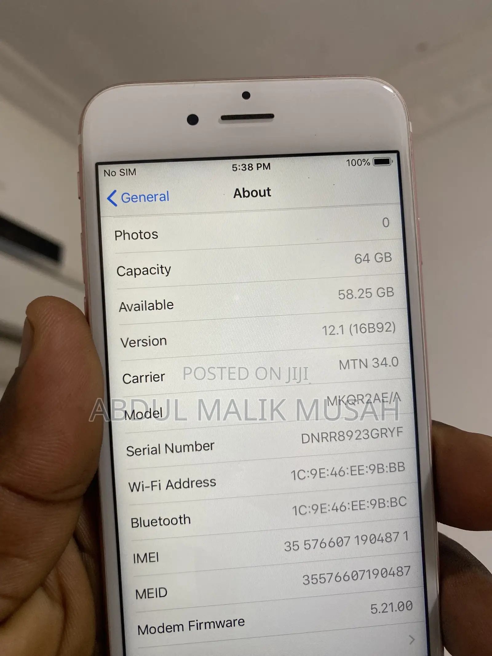 Apple iPhone 6s 64 GB Rose Gold