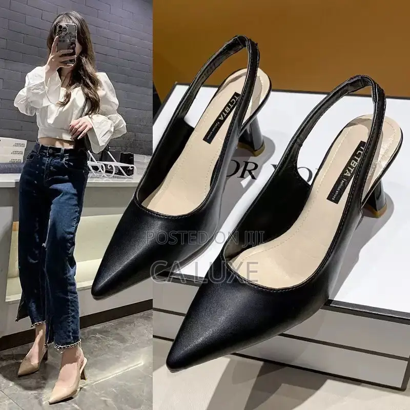 Quality Pointed-Toe Slingback With Coned Heels Style Fast Delivery