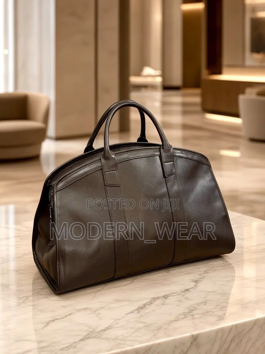 Solid Leather Mid Size Duffle Bags