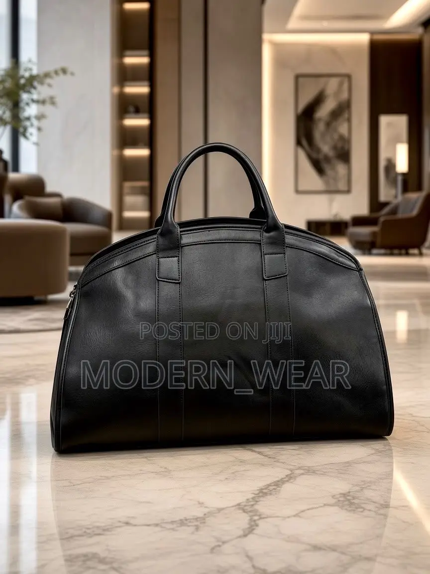 Solid Leather Mid Size Duffle Bags