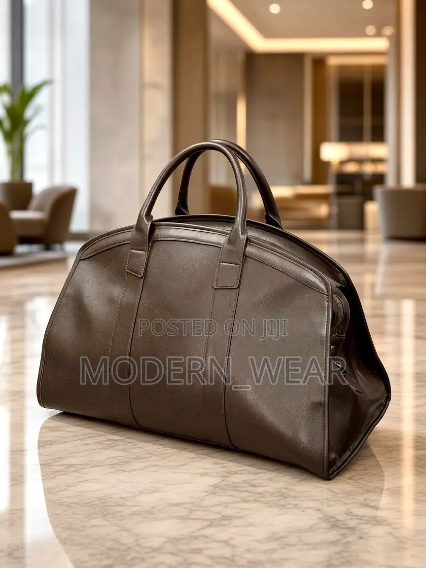 Solid Leather Mid Size Duffle Bags