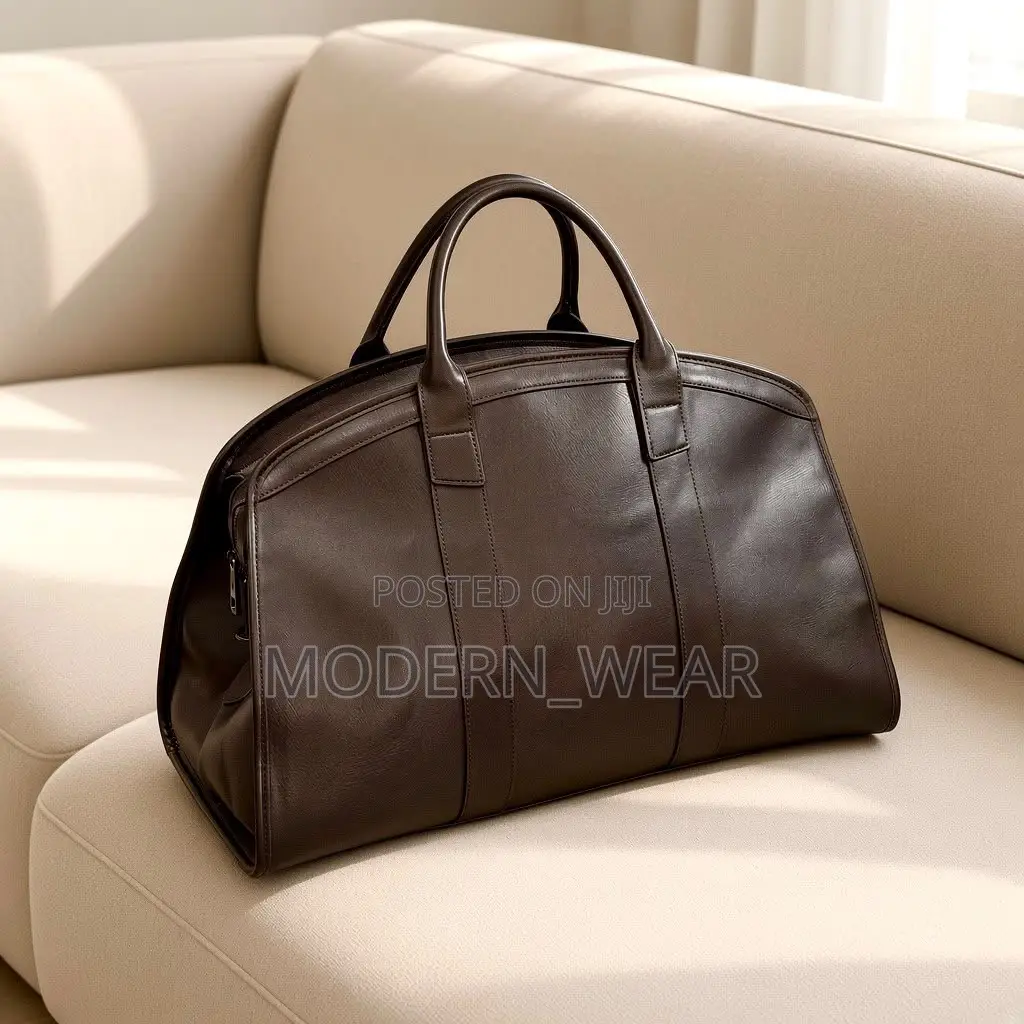Solid Leather Mid Size Duffle Bags