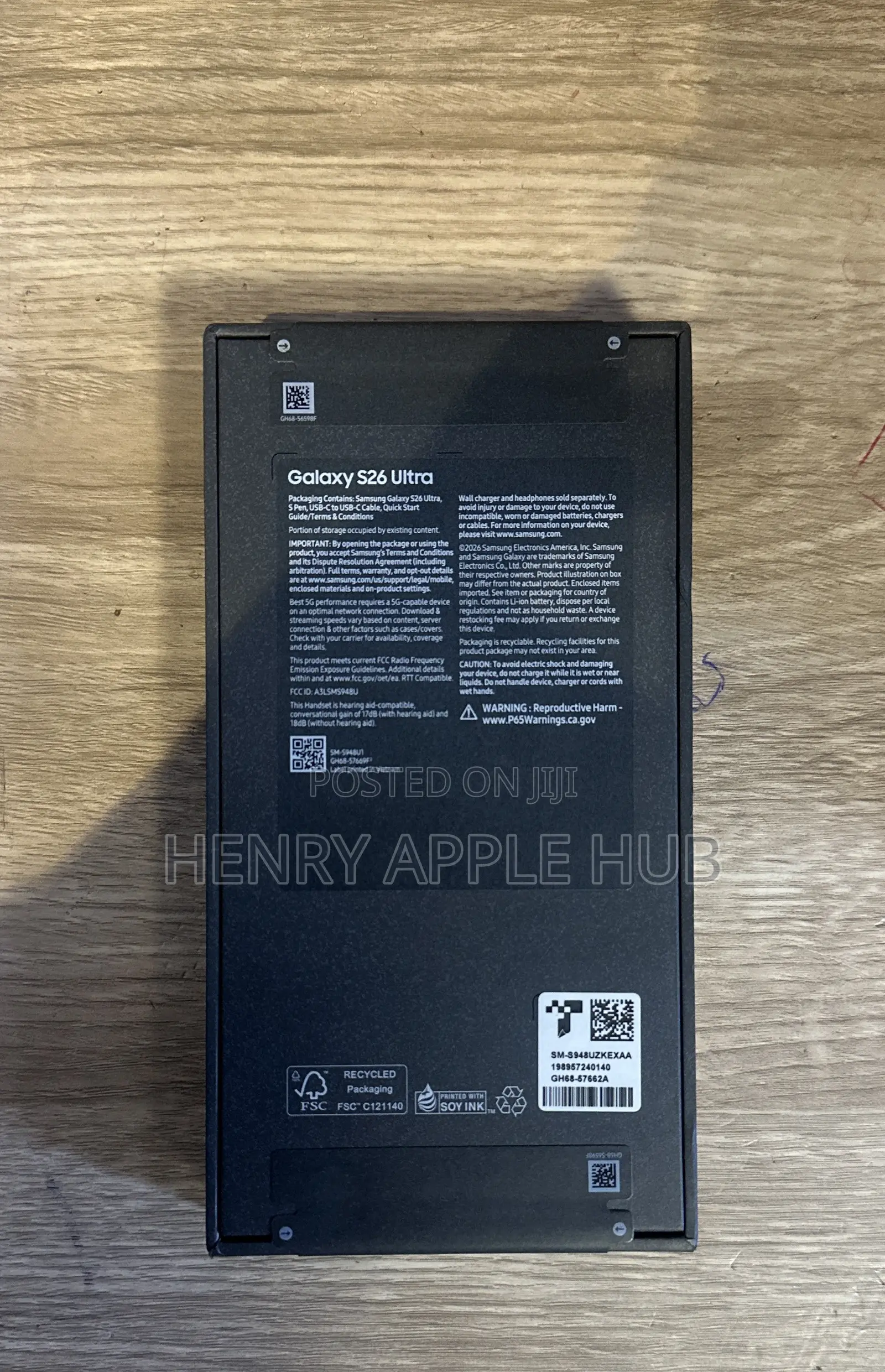 New Samsung Galaxy S26 Ultra 5G 512 GB Black