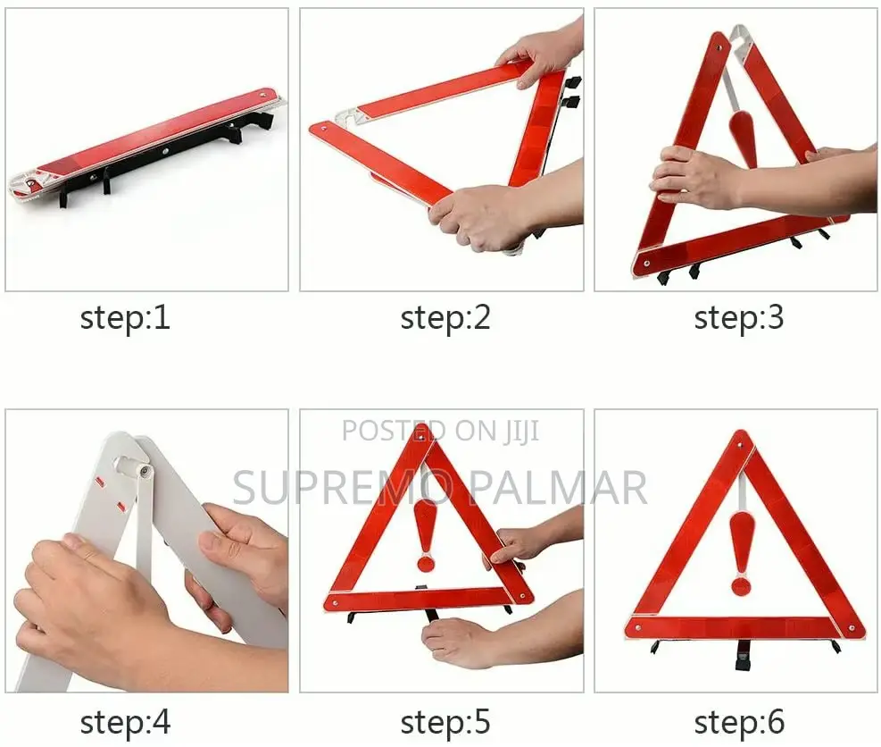 Double Reflective Warning Triangle for Car Roadside Emergencies