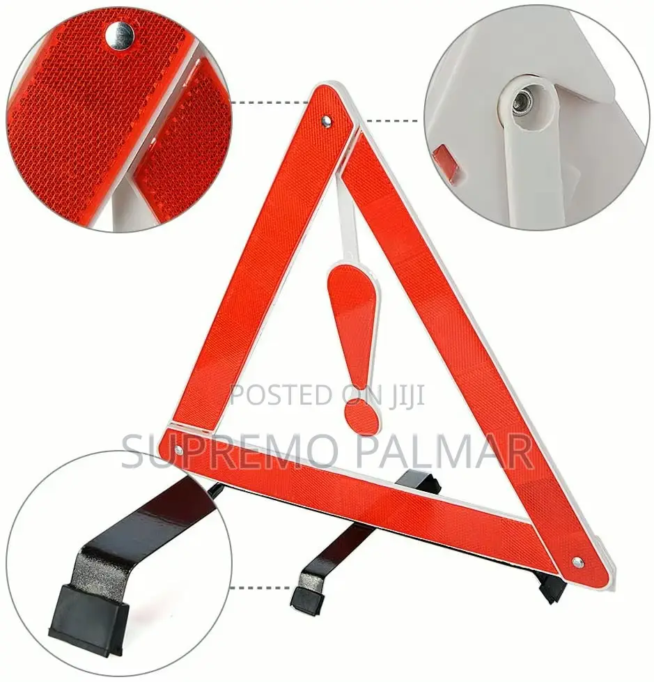 Double Reflective Warning Triangle for Car Roadside Emergencies